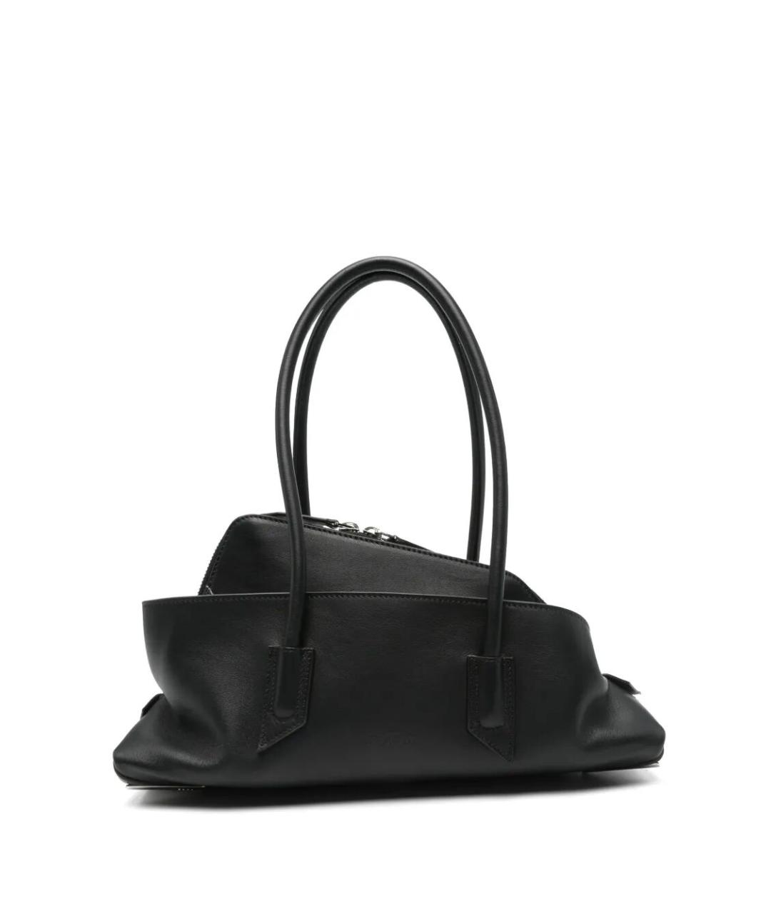 THE ATTICO Черная кожаная сумка тоут, фото 1