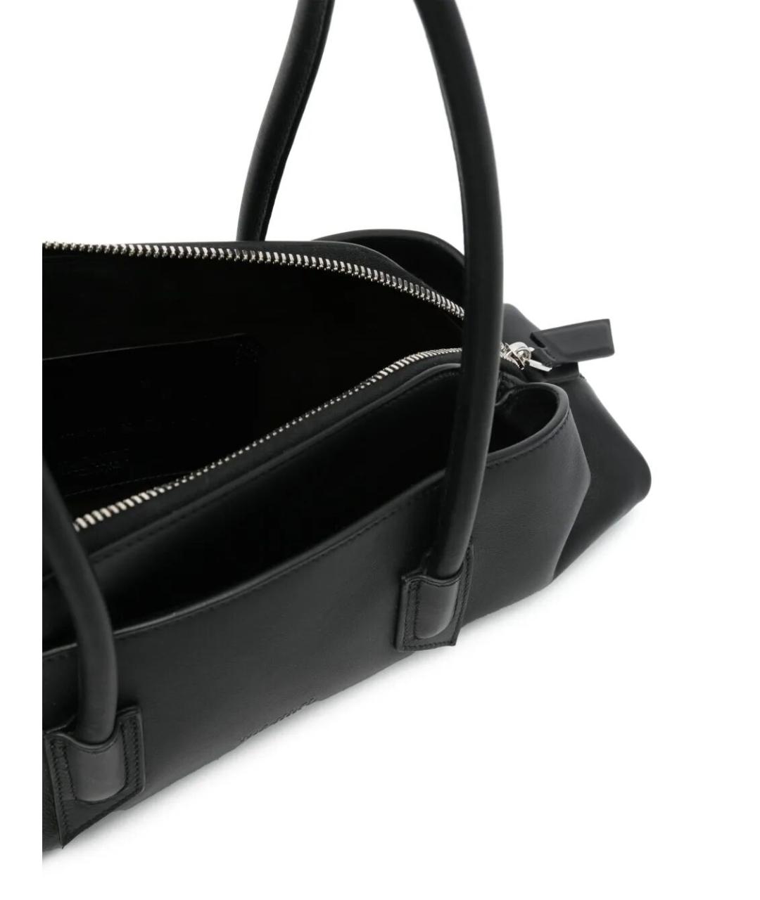 THE ATTICO Черная кожаная сумка тоут, фото 2