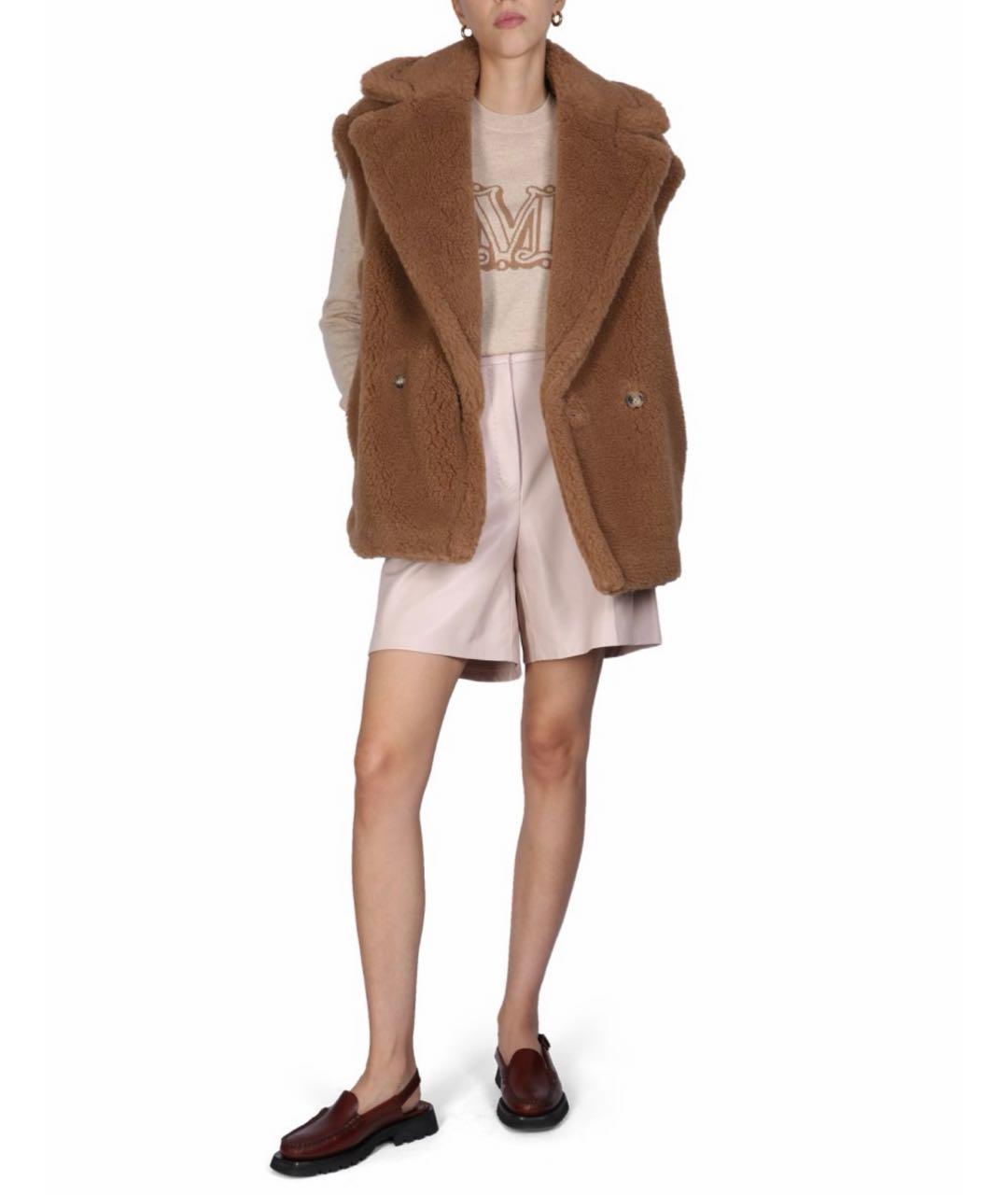 MAX MARA Коричневый шерстяной жилет, фото 3