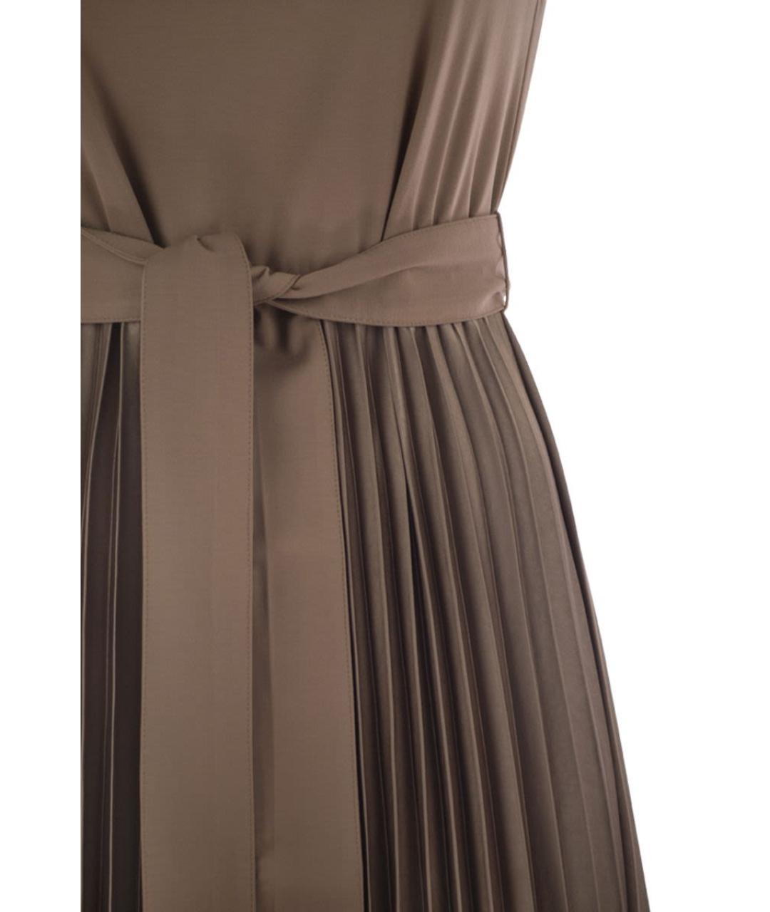 WEEKEND MAX MARA Коричневое полиамидовое вечернее платье, фото 4