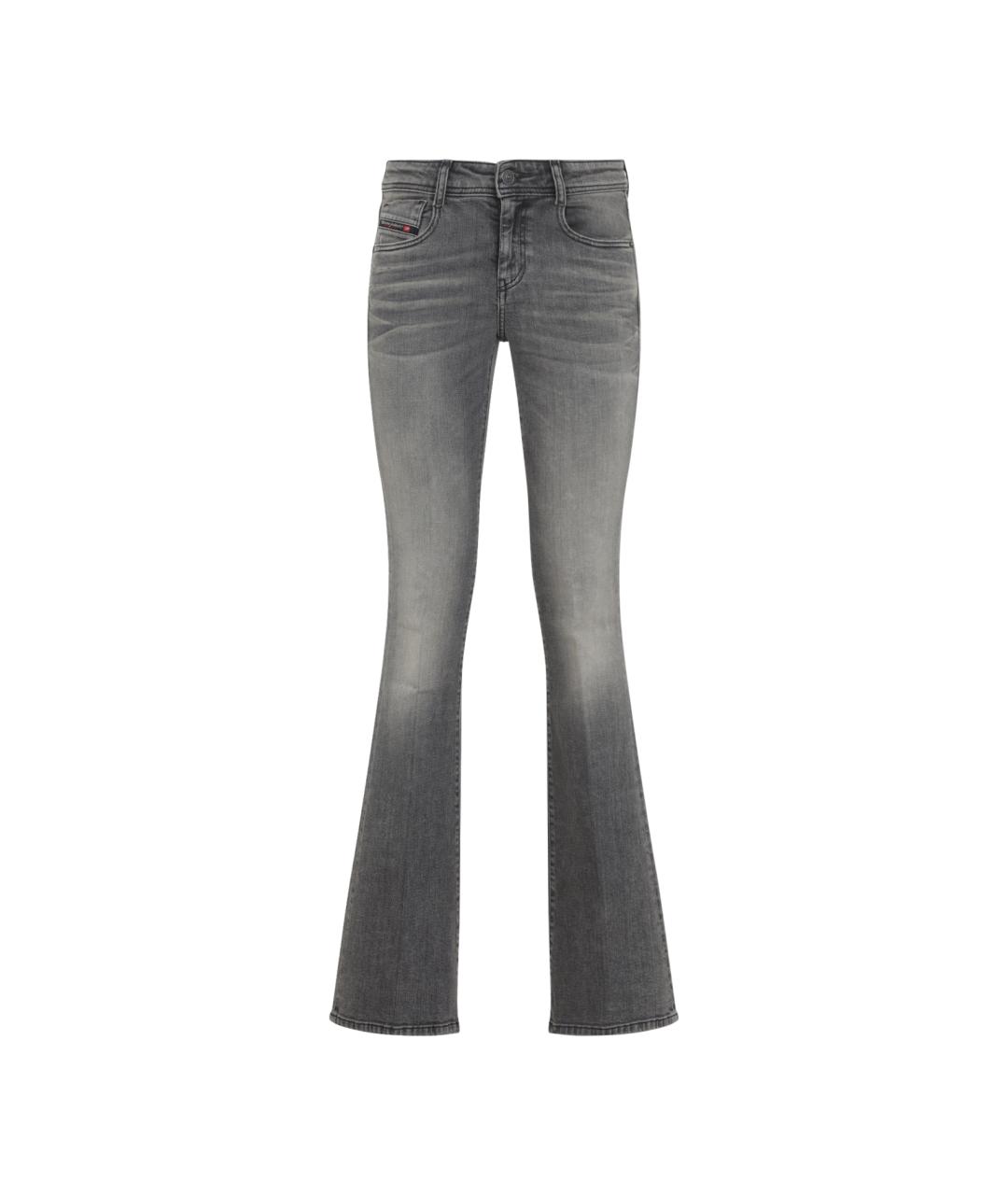 DIESEL Серые хлопковые прямые джинсы, фото 1