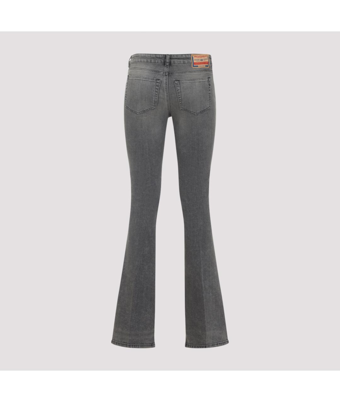 DIESEL Серые хлопковые прямые джинсы, фото 2