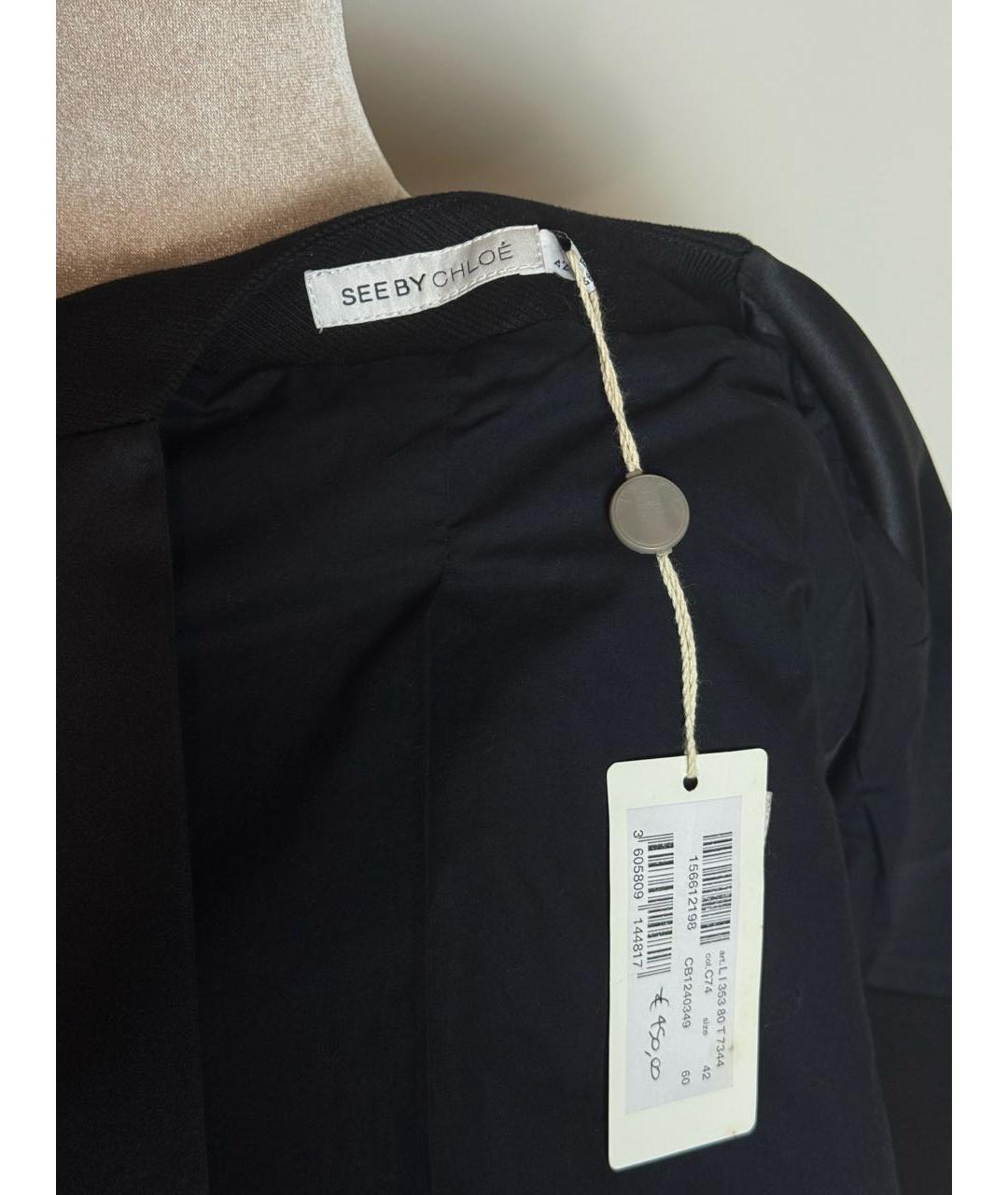 SEE BY CHLOE Черный хлопковый жакет/пиджак, фото 3