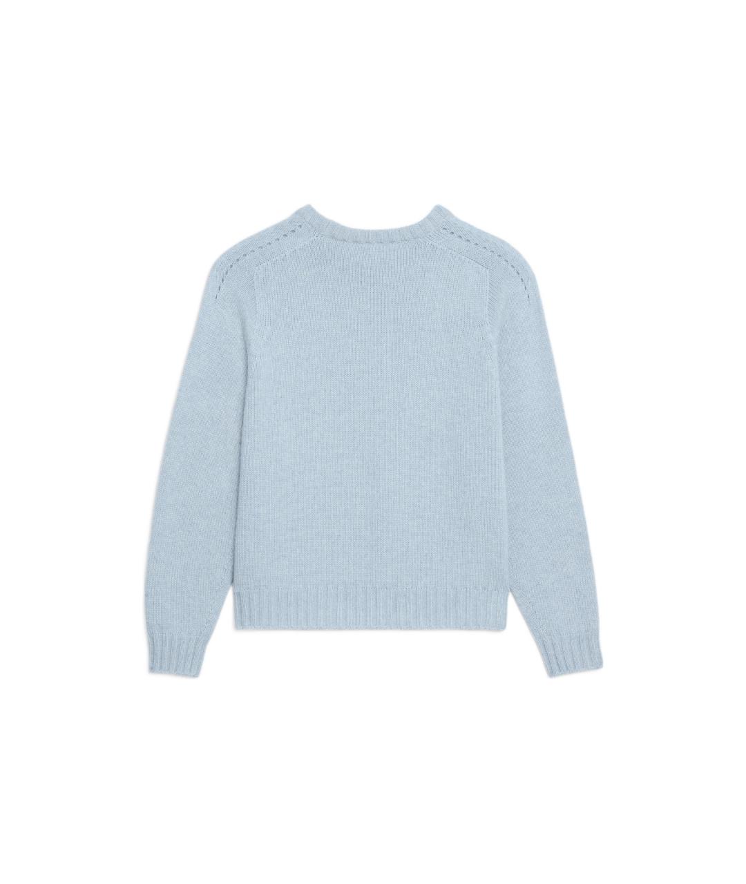 CELINE Голубой кашемировый джемпер / свитер, фото 2