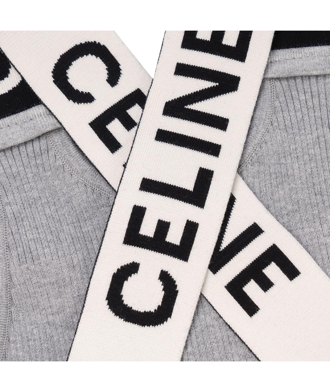 CELINE Серая хлопковая майка, фото 6