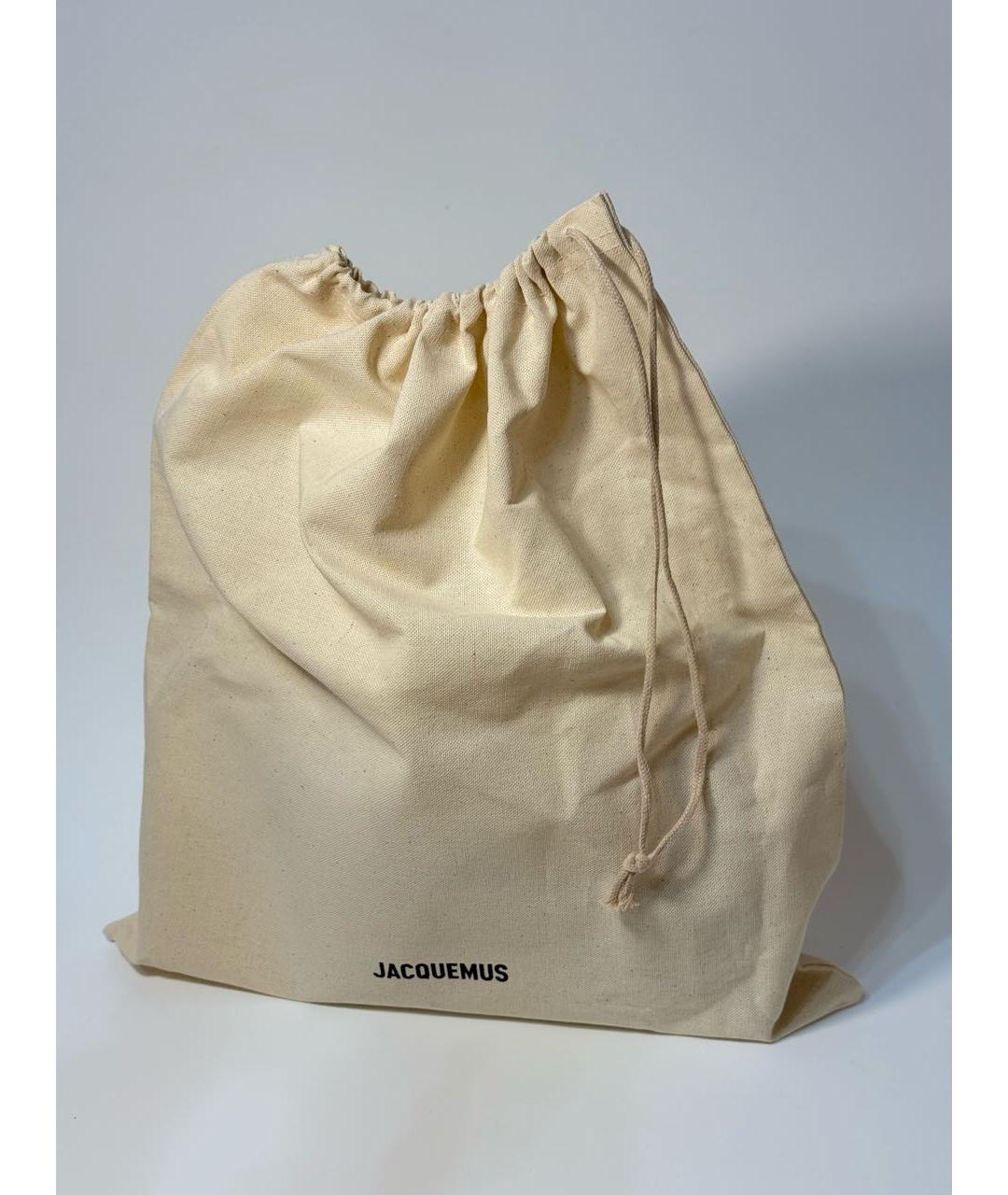 JACQUEMUS Коричневая замшевая сумка с короткими ручками, фото 6