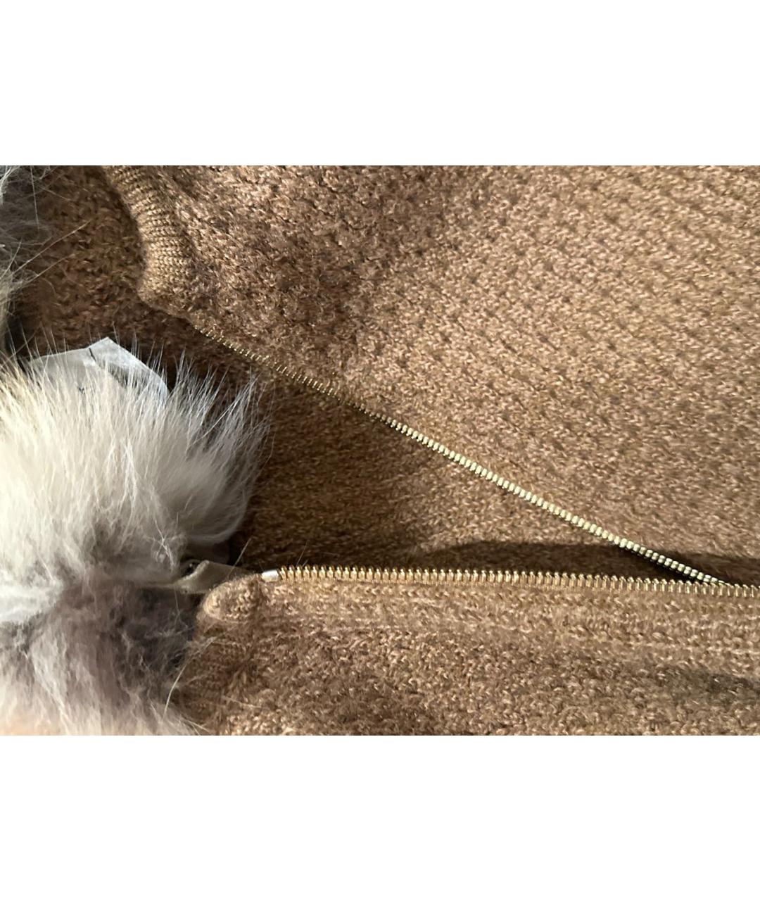 SAINT LAURENT Коричневый шерстяной кардиган, фото 6