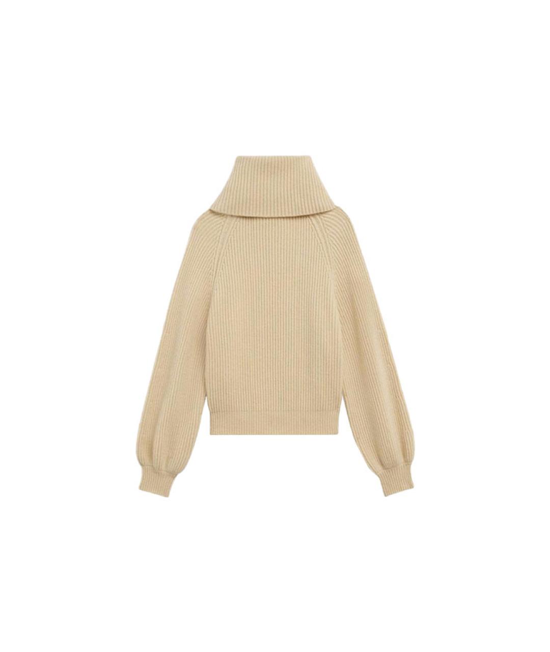 CELINE Бежевый кашемировый джемпер / свитер, фото 2