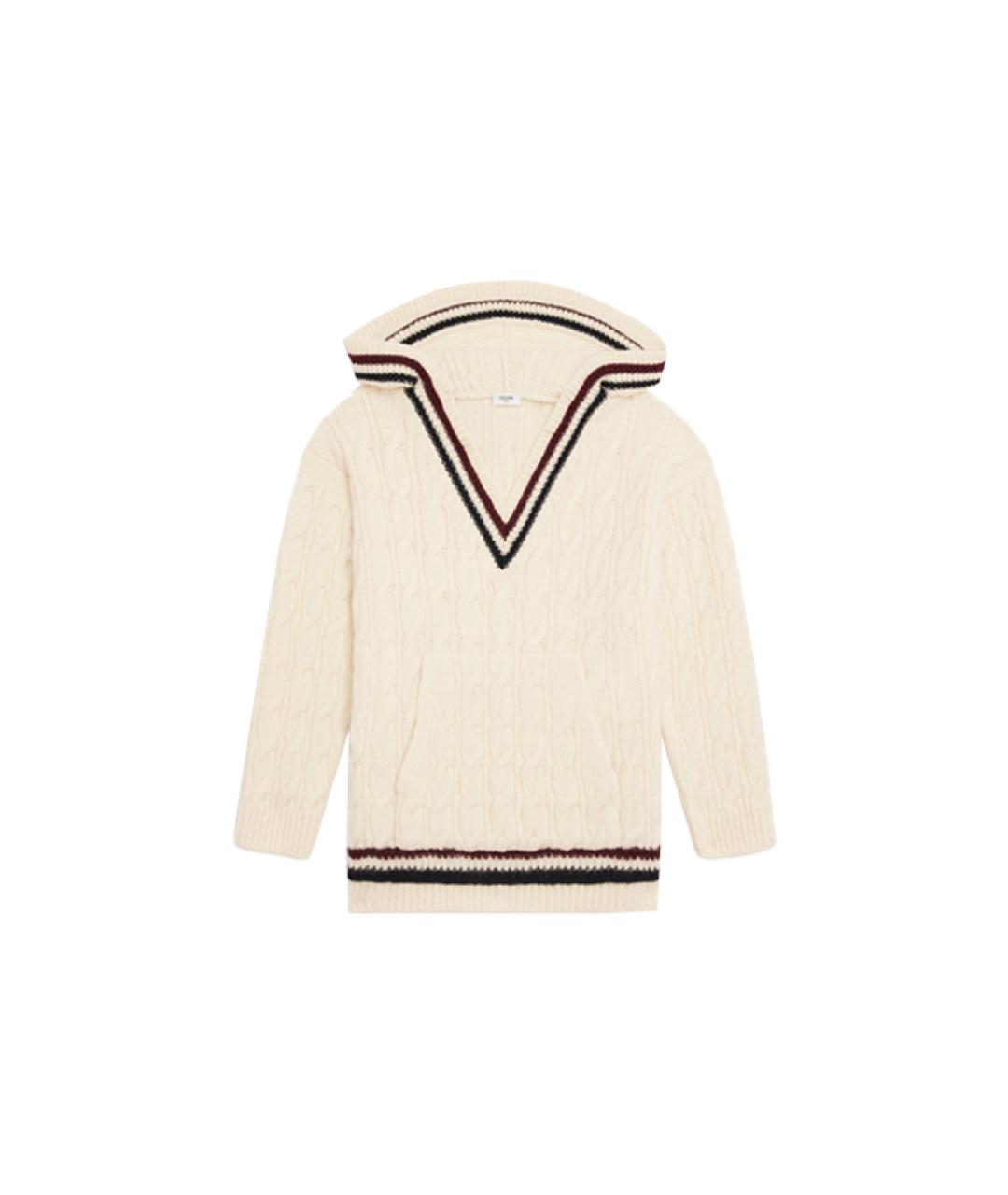 CELINE Бежевый шерстяной джемпер / свитер, фото 1