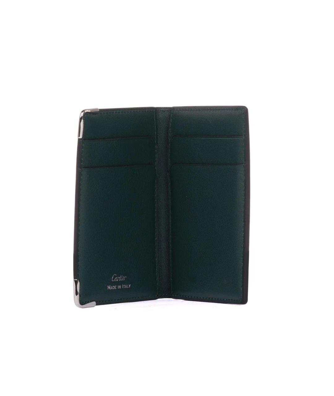 CARTIER Зеленый кожаный кардхолдер, фото 4