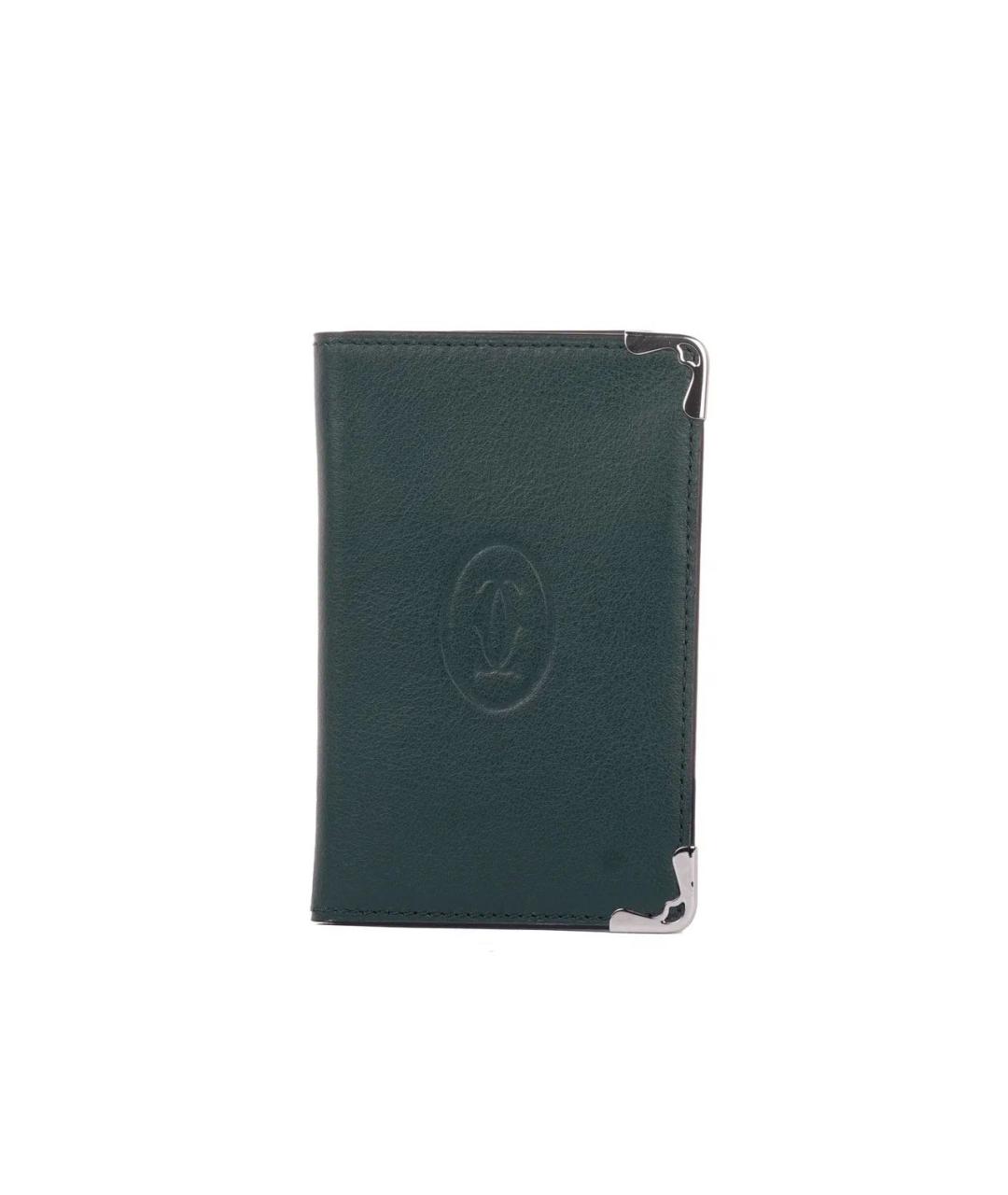 CARTIER Зеленый кожаный кардхолдер, фото 1