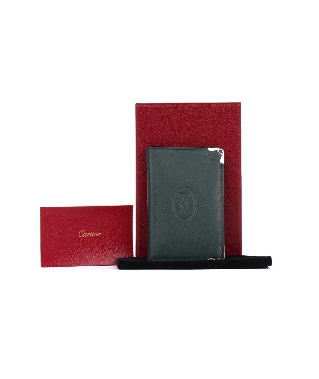 CARTIER Зеленый кожаный кардхолдер, фото 2