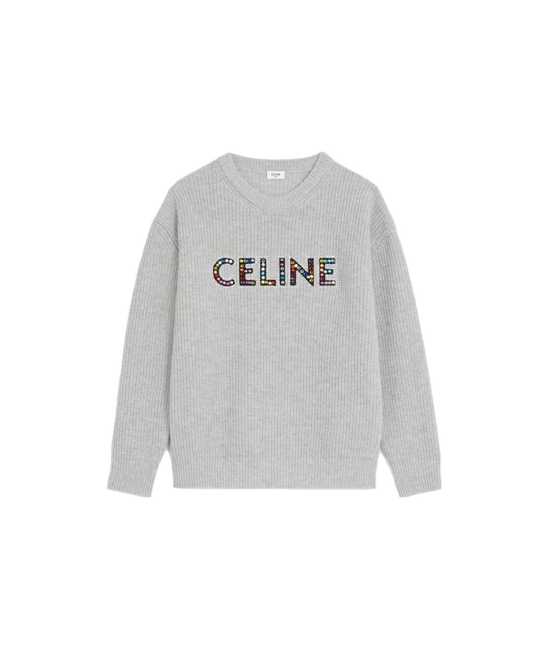 CELINE Серый шерстяной джемпер / свитер, фото 1