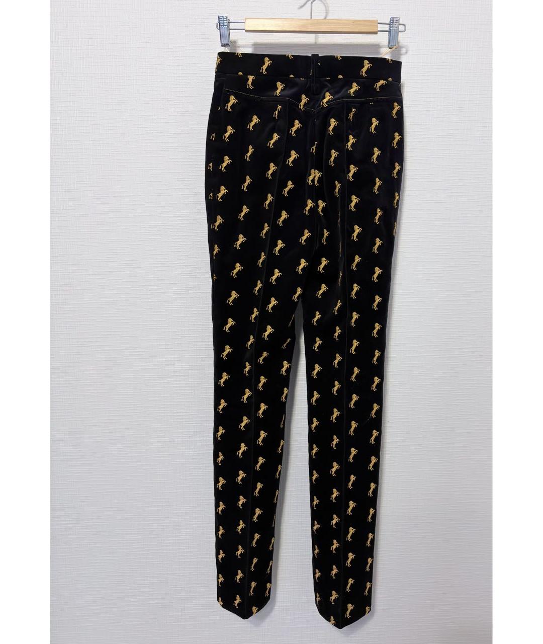 CHLOE Черные бархатные прямые брюки, фото 5