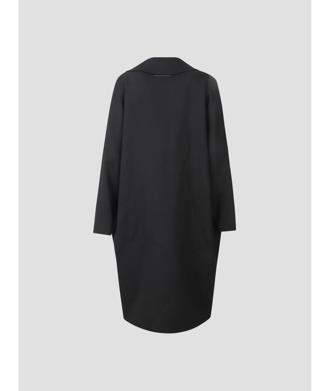 MM6 MAISON MARGIELA Черное полиэстеровое пальто, фото 2