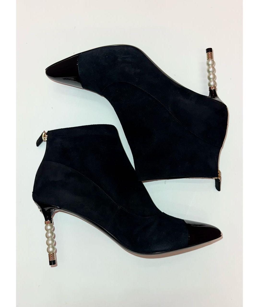 CHANEL Черные замшевые ботильоны, фото 8