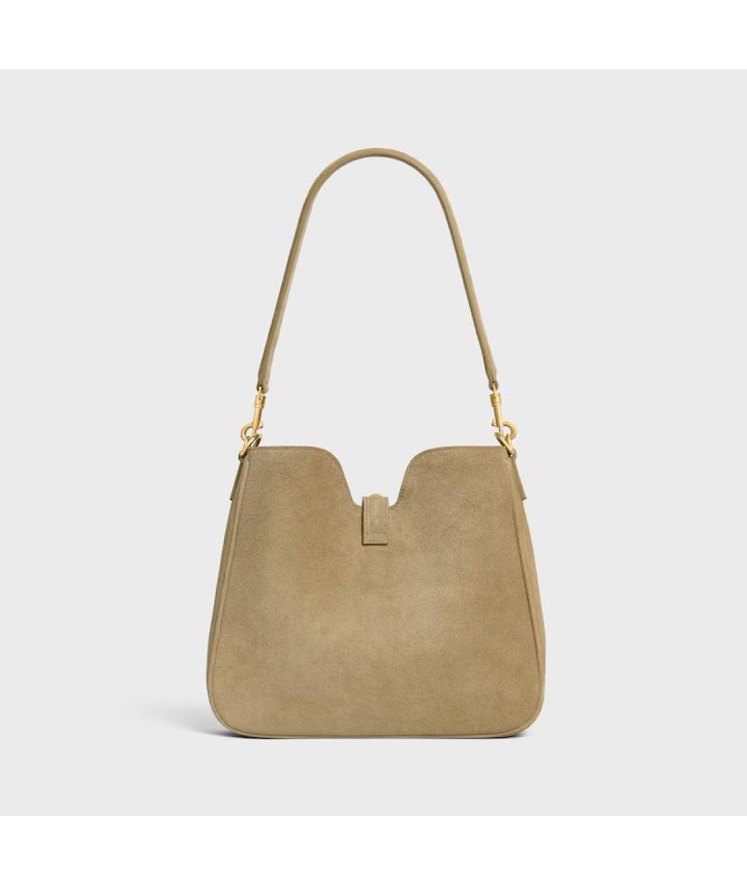 CELINE Бежевая кожаная сумка через плечо, фото 2