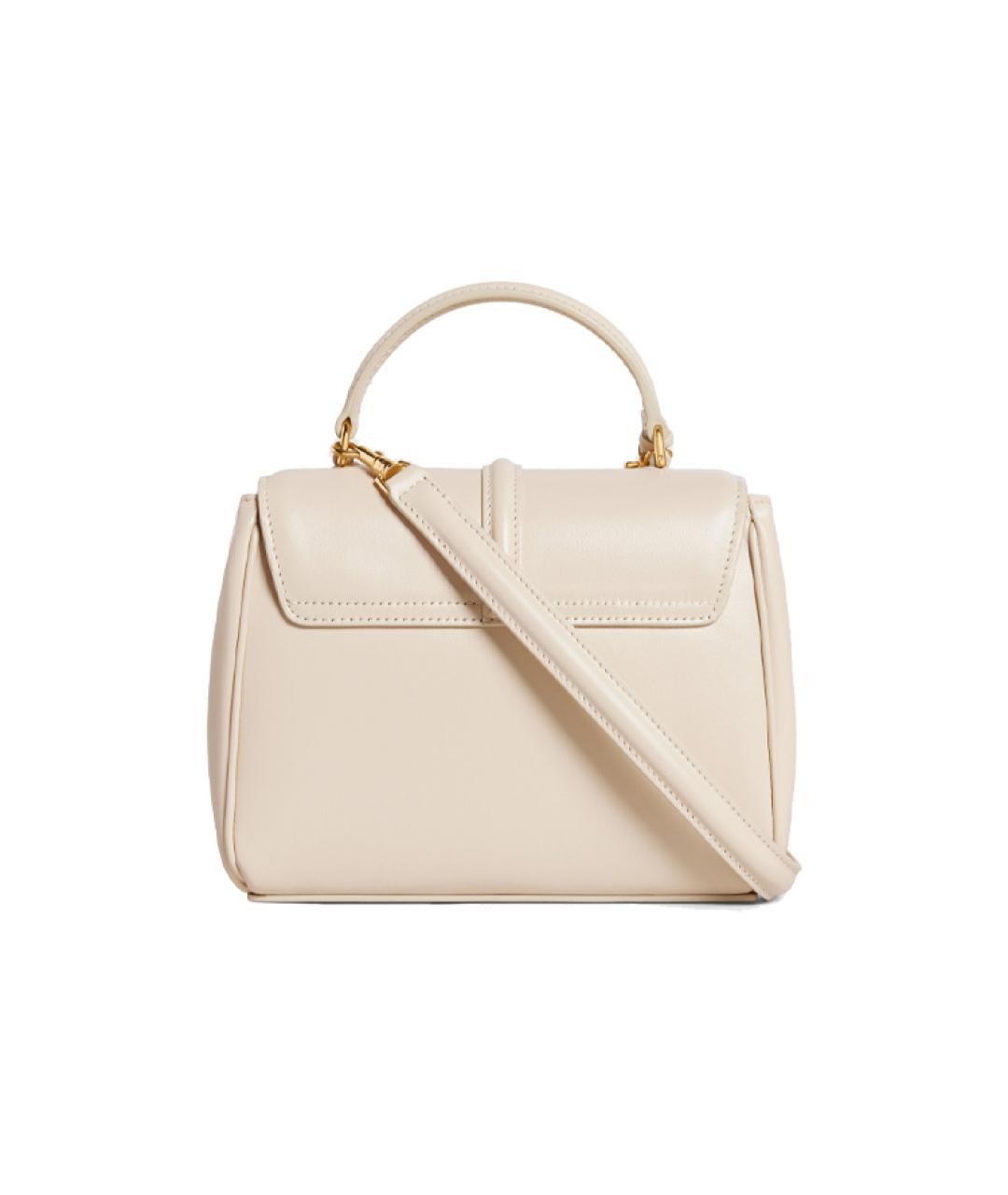 CELINE Бежевая кожаная сумка через плечо, фото 3