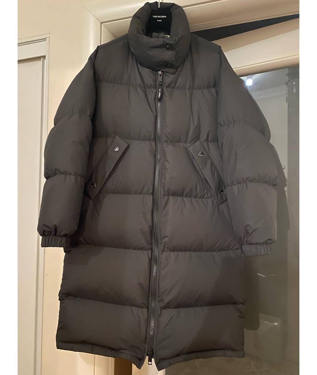 ARMY YVES SALOMON Черный полиэстеровый пуховик, фото 8