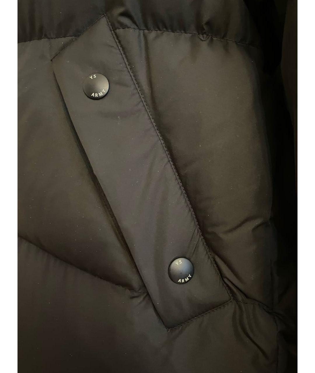 ARMY YVES SALOMON Черный полиэстеровый пуховик, фото 5