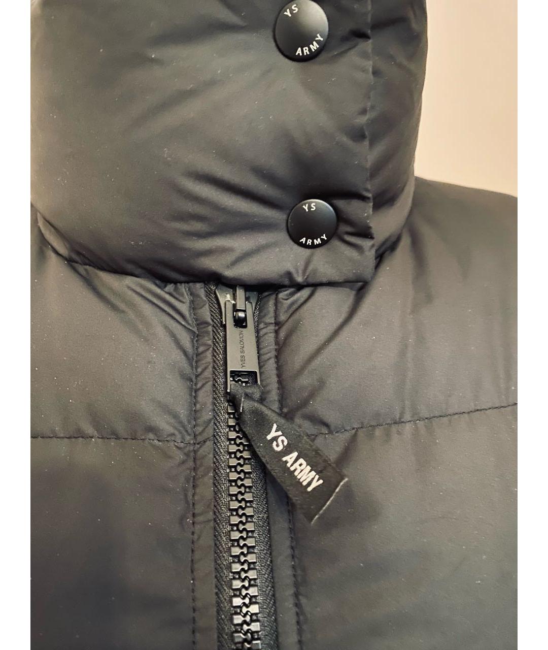 ARMY YVES SALOMON Черный полиэстеровый пуховик, фото 3