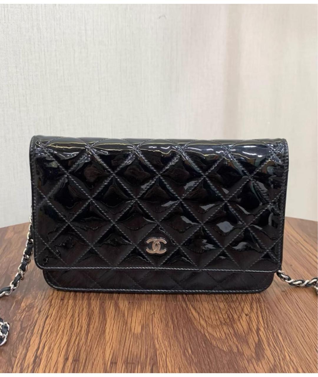 CHANEL Черная кожаная сумка через плечо, фото 2