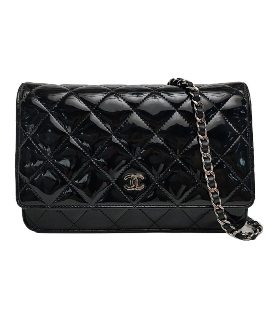 CHANEL Черная кожаная сумка через плечо, фото 4