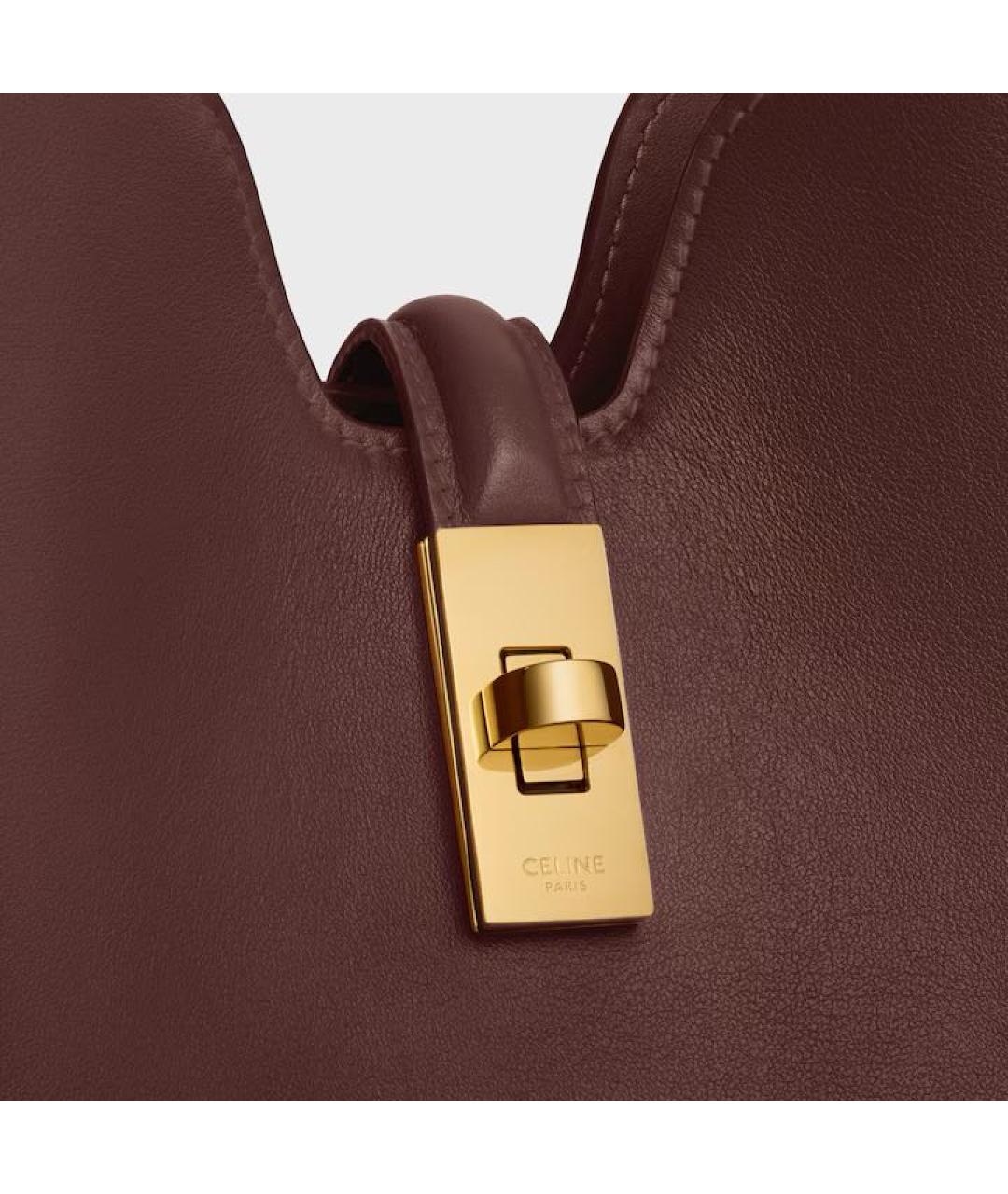 CELINE Коричневая кожаная сумка через плечо, фото 3