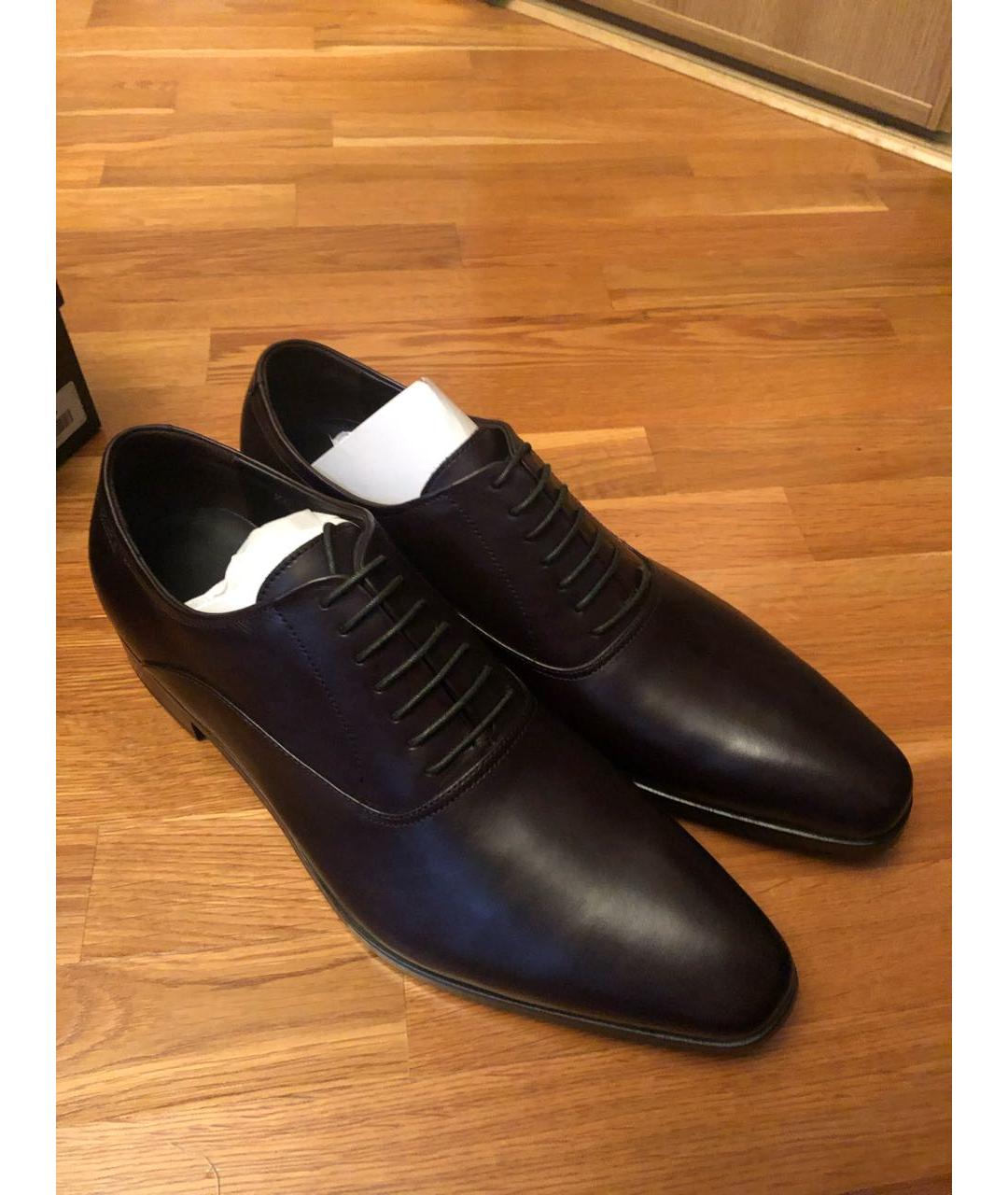 ARMANI COLLEZIONI Коричневые кожаные туфли, фото 2