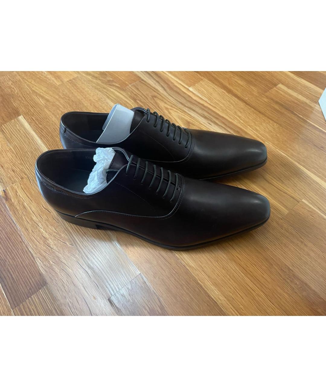 ARMANI COLLEZIONI Коричневые кожаные туфли, фото 7