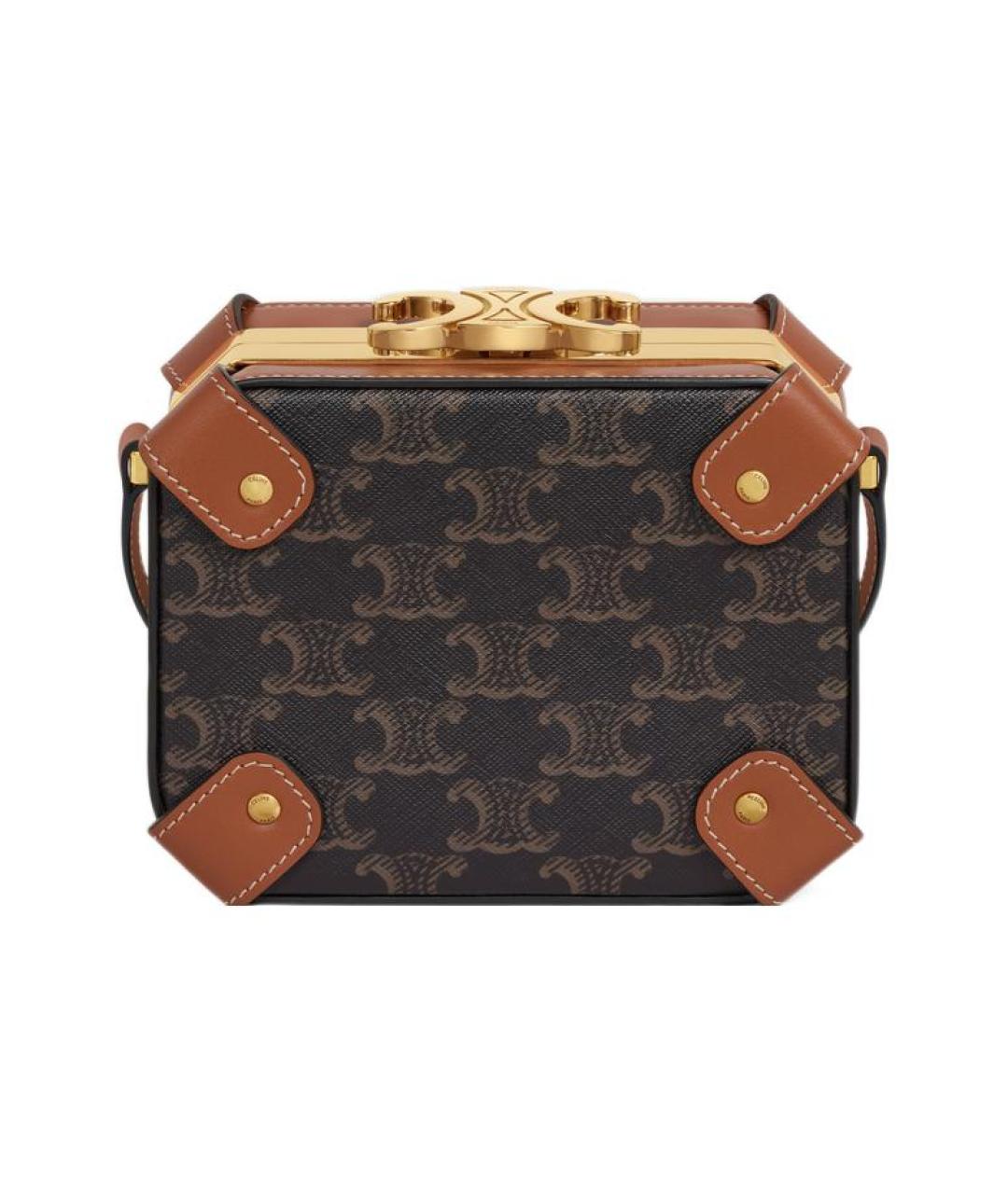 CELINE Коричневая кожаная сумка через плечо, фото 1