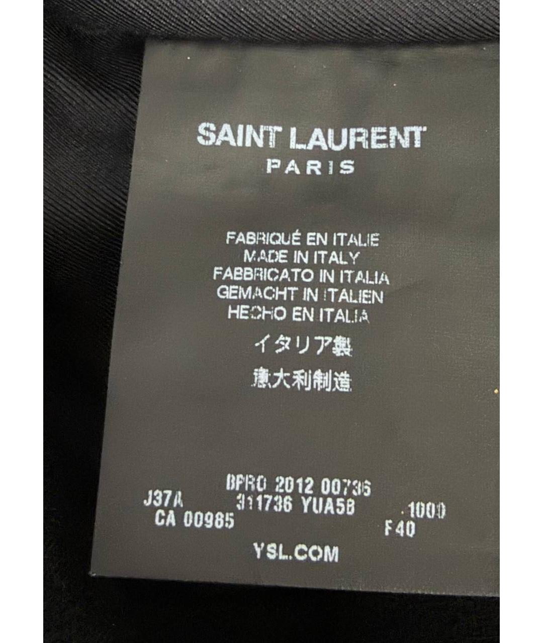 YVES SAINT LAURENT BEAUTY Черная шерстяная юбка мини, фото 3