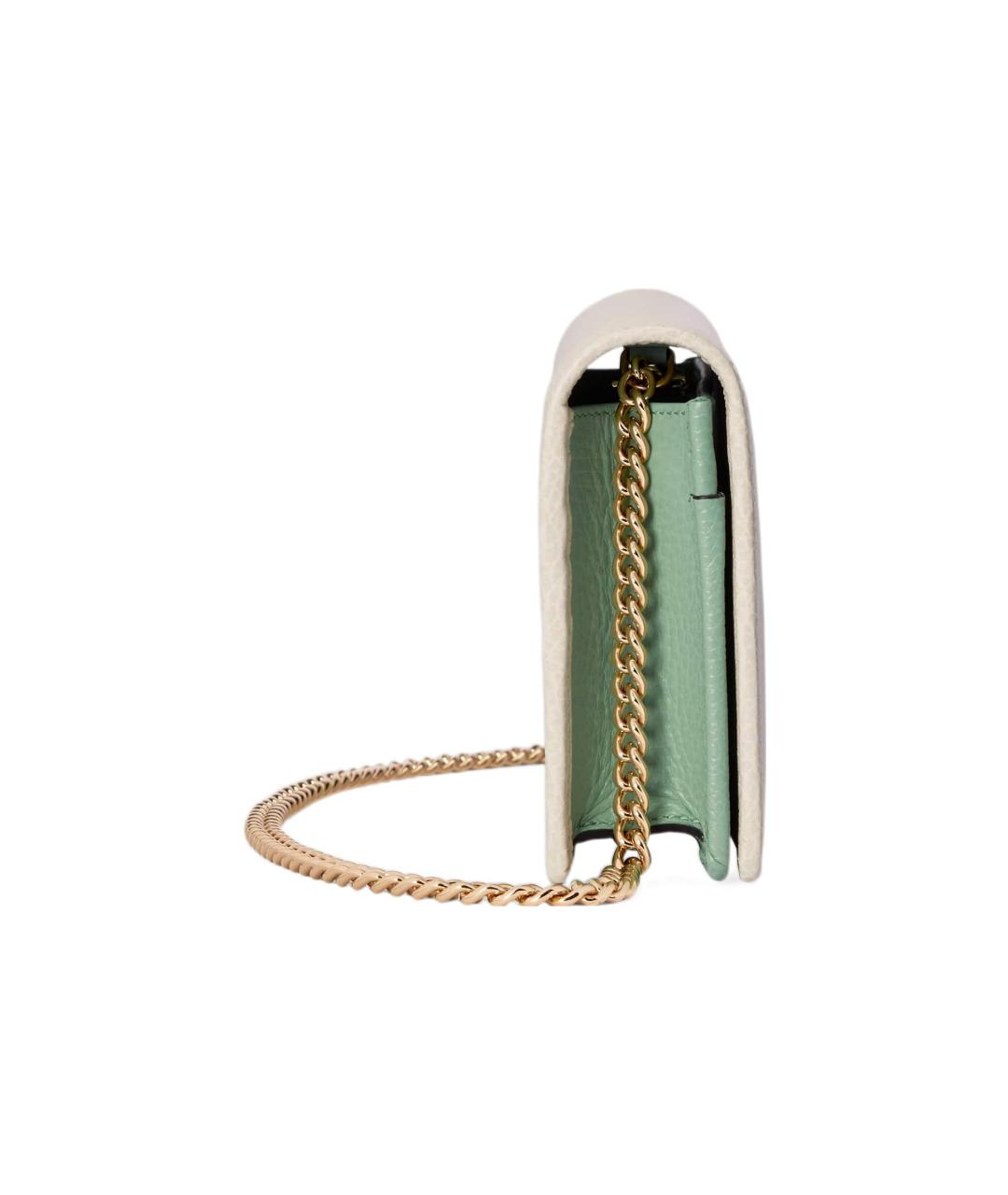 GUCCI Бежевая кожаная сумка через плечо, фото 4