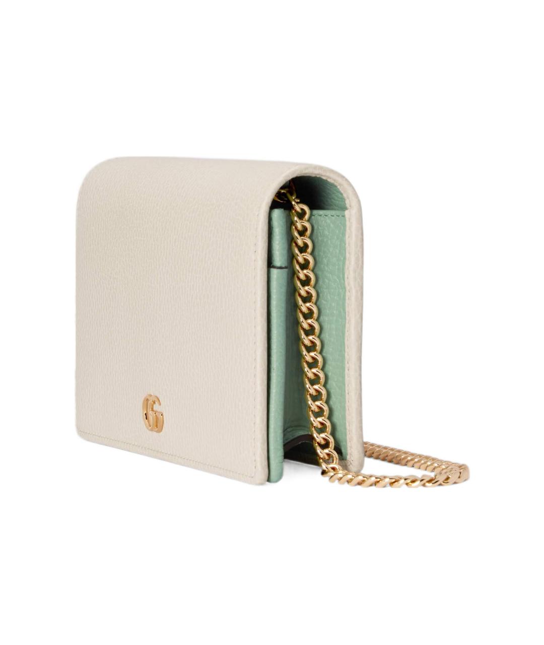 GUCCI Бежевая кожаная сумка через плечо, фото 2