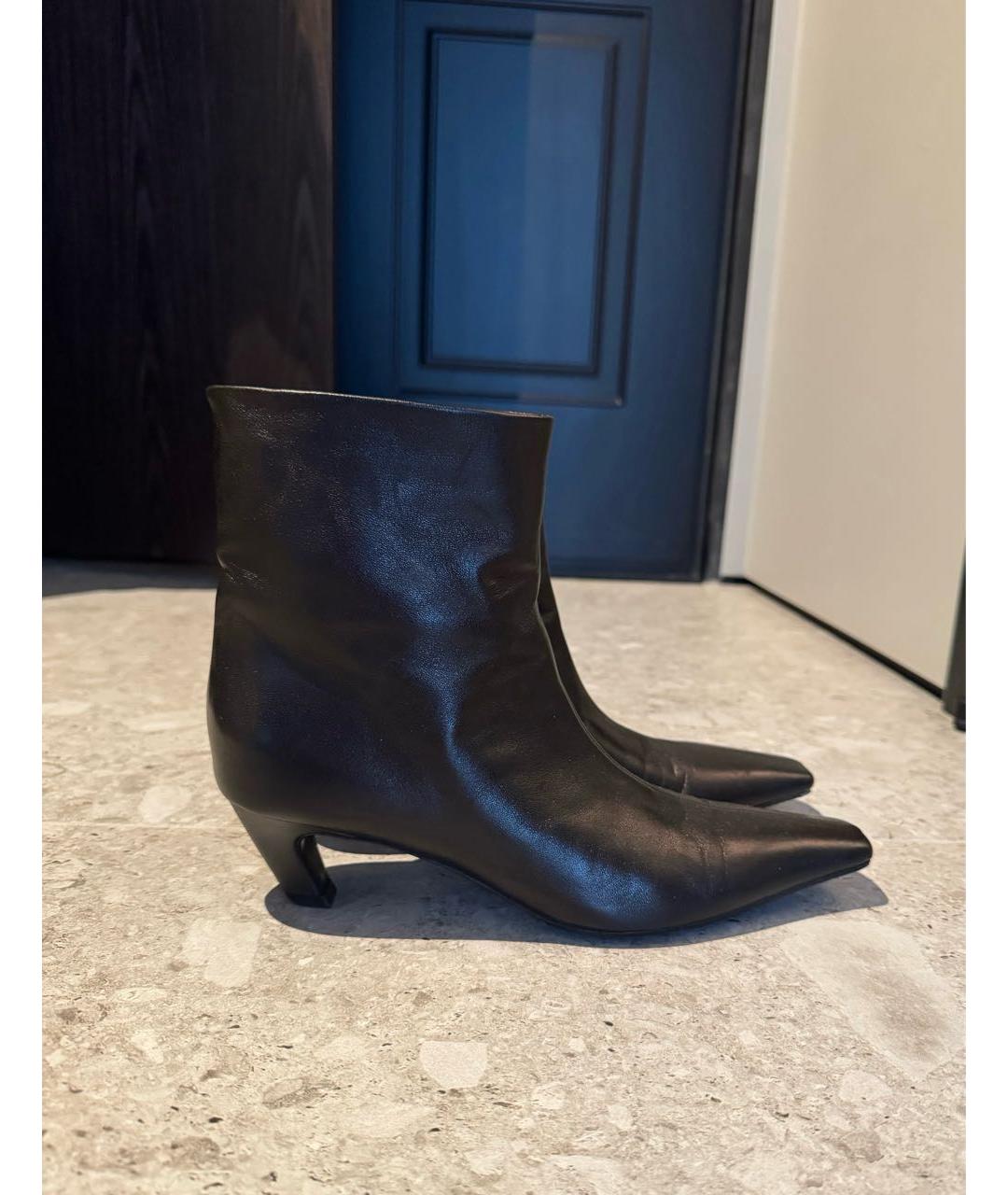 KHAITE Черные кожаные ботильоны, фото 5