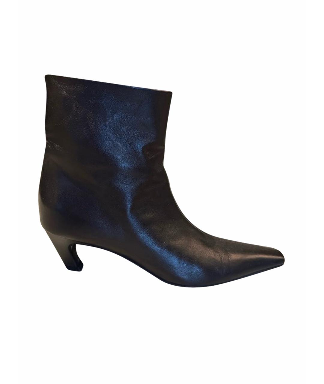 KHAITE Черные кожаные ботильоны, фото 1