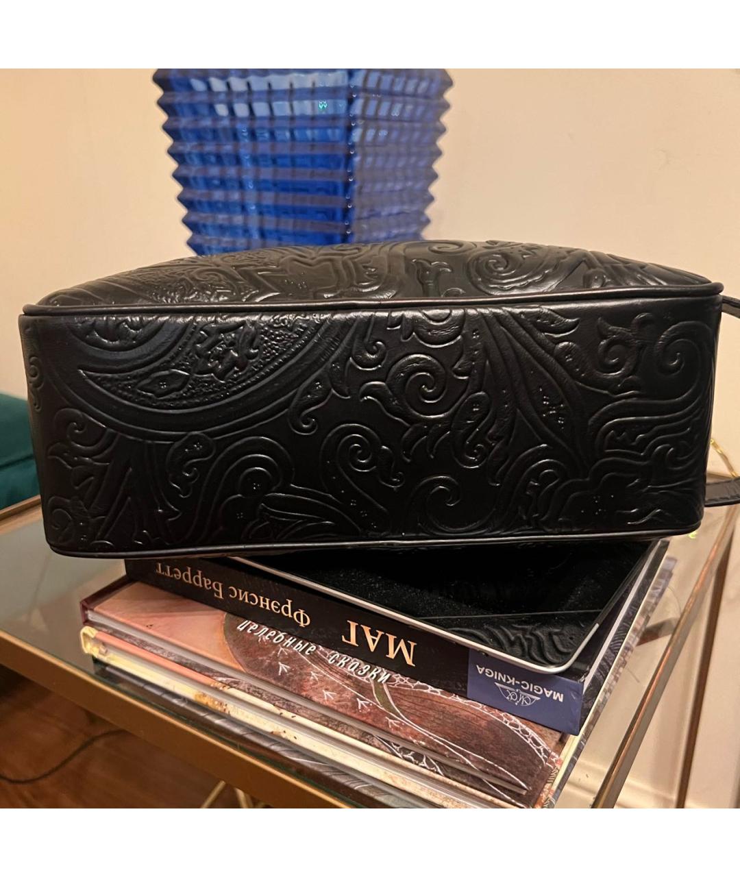 ETRO Черная кожаная барсетка, фото 4