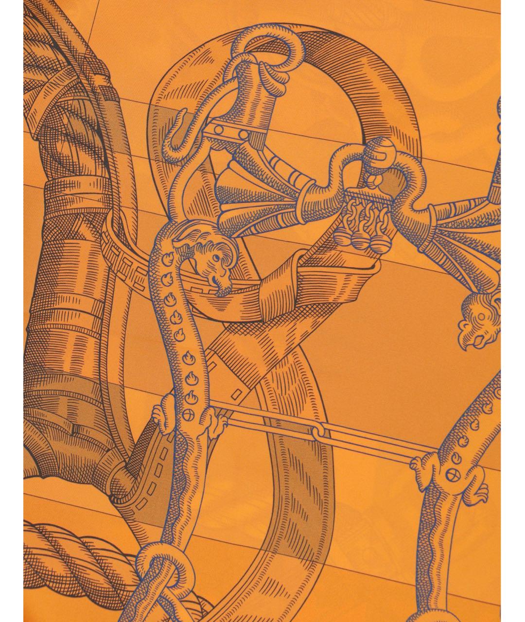 HERMES Мульти шелковый платок, фото 5