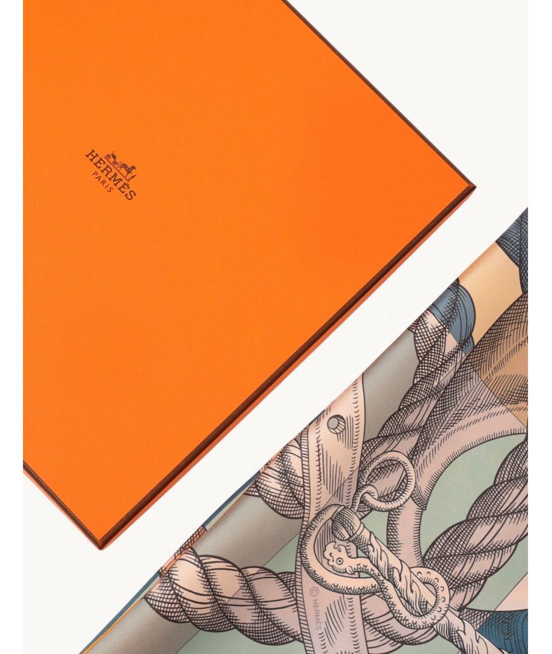 HERMES Мульти шелковый платок, фото 4