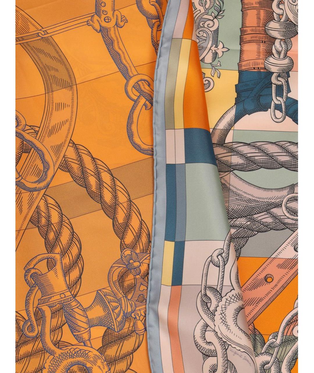 HERMES Мульти шелковый платок, фото 2