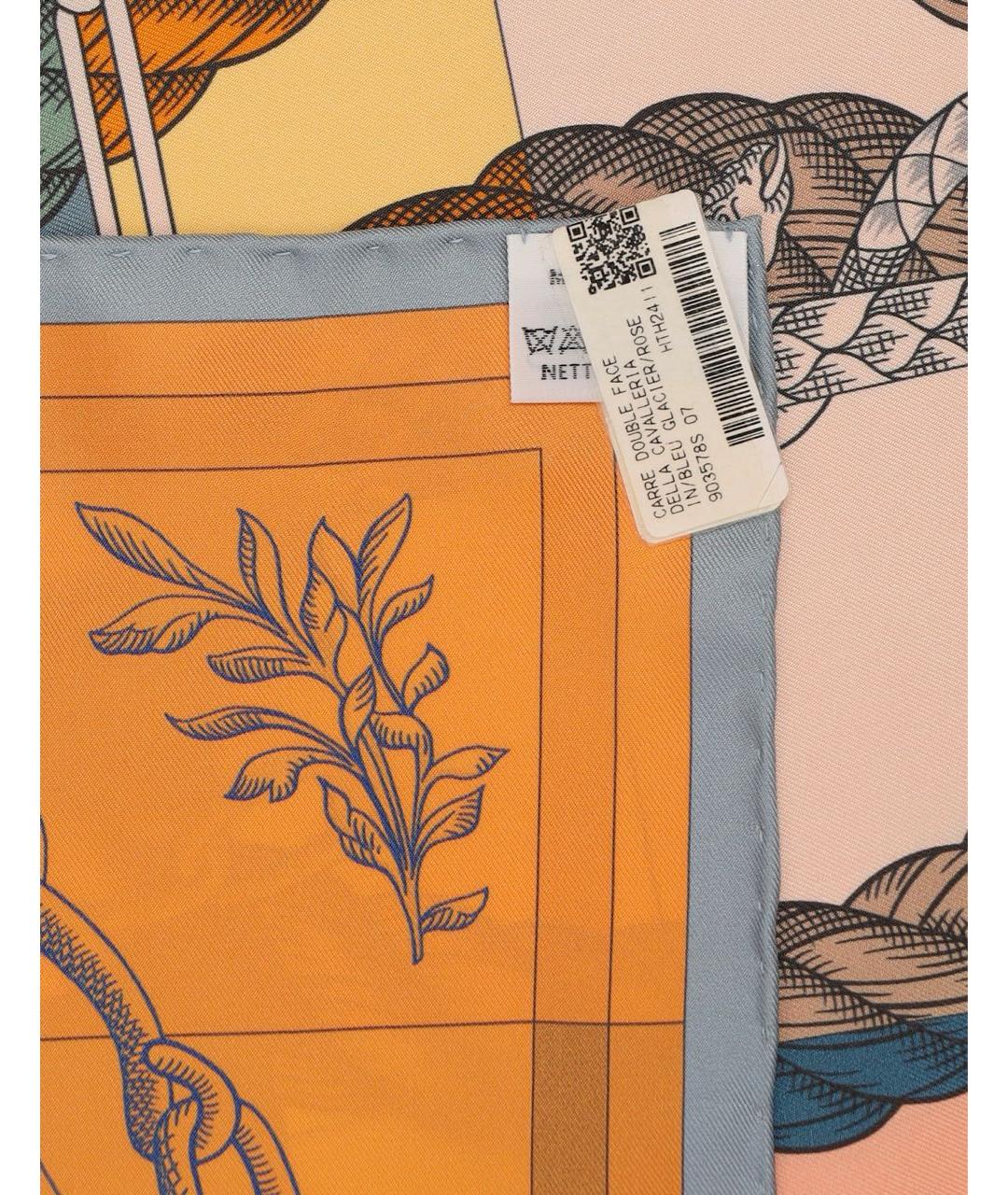 HERMES Мульти шелковый платок, фото 3