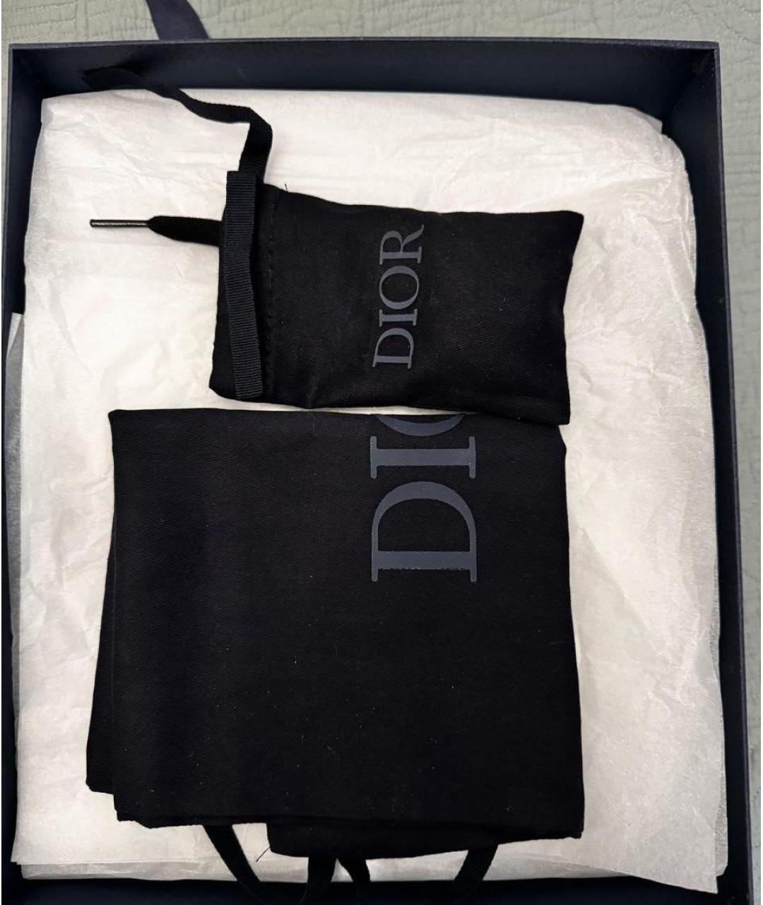 CHRISTIAN DIOR Черные кожаные низкие кроссовки / кеды, фото 7