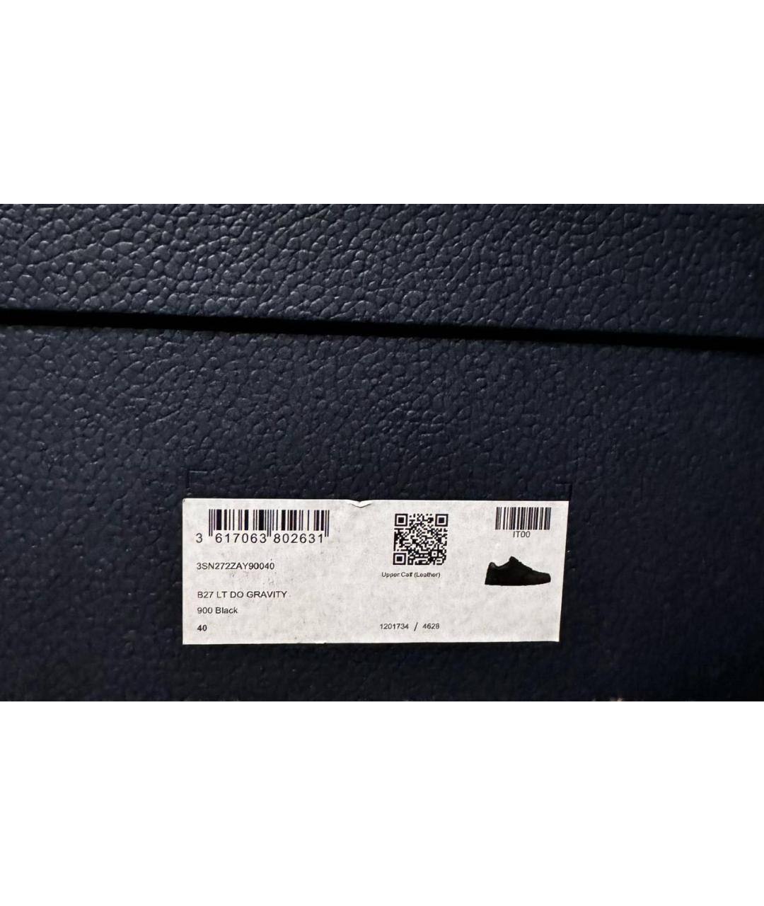 CHRISTIAN DIOR Черные кожаные низкие кроссовки / кеды, фото 6