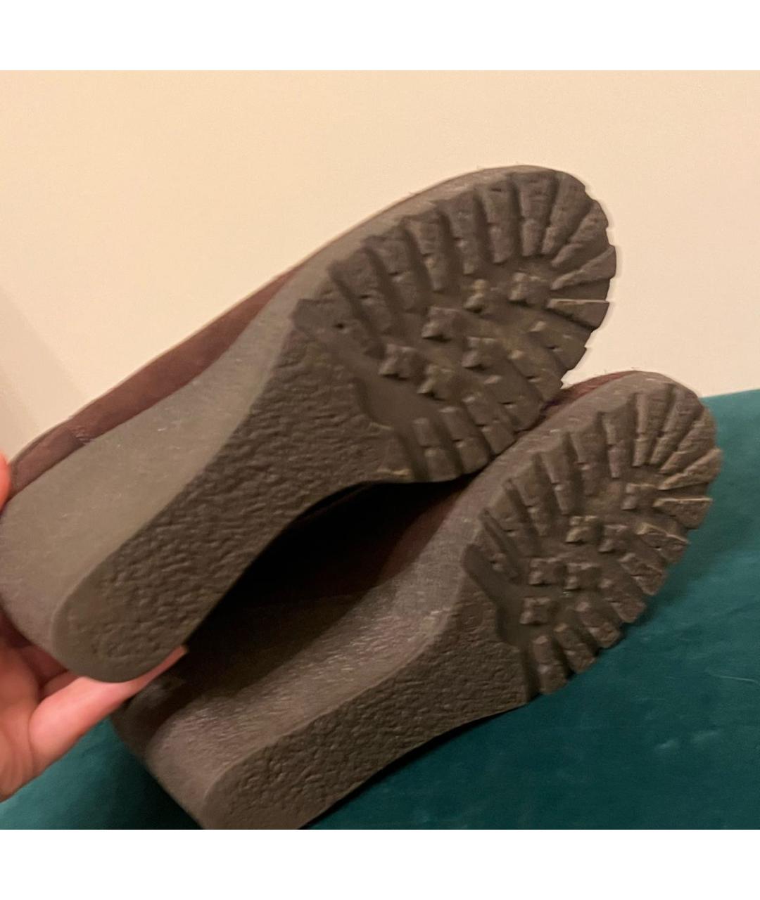 FENDI Коричневые замшевые сапоги, фото 4