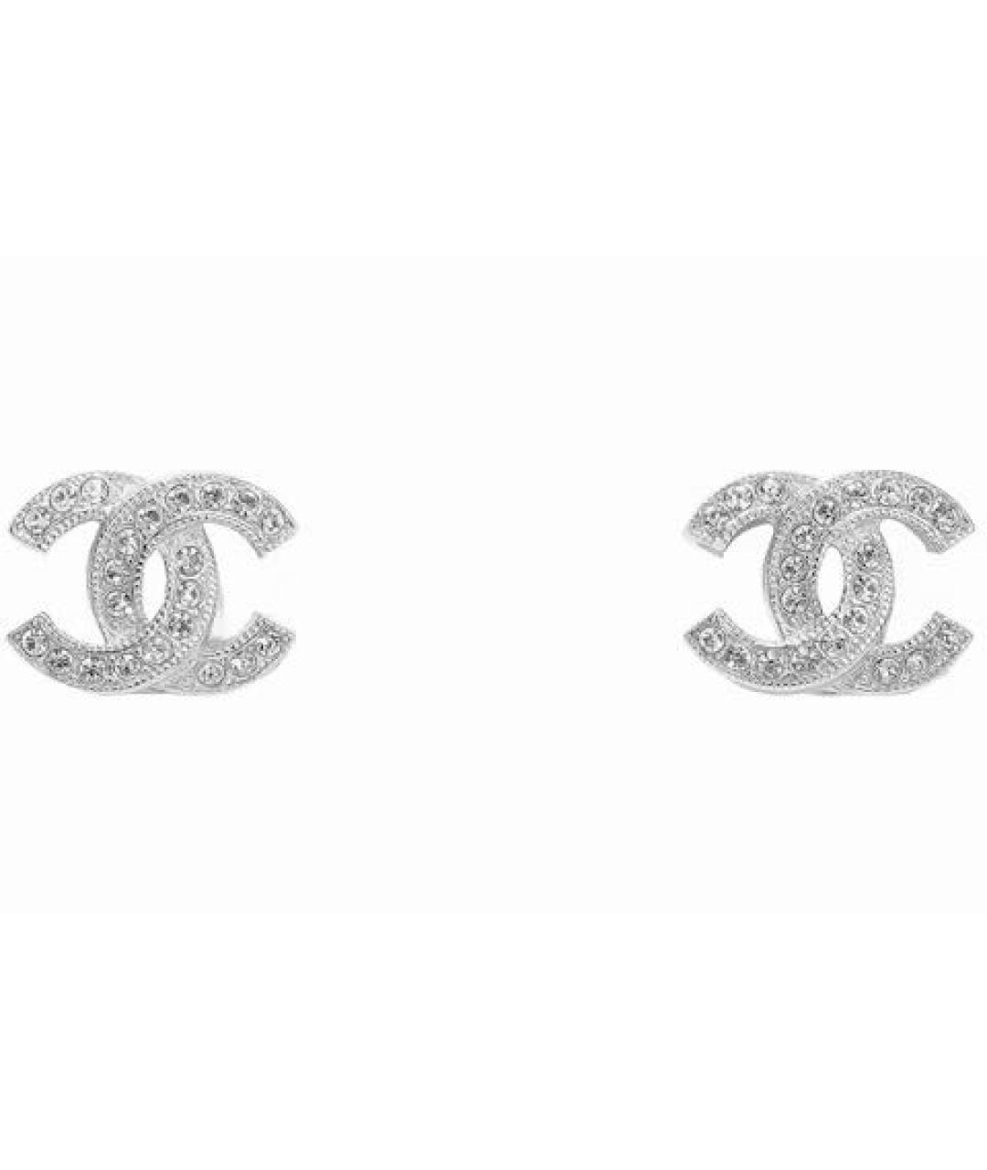 CHANEL Серебряные металлические серьги, фото 2