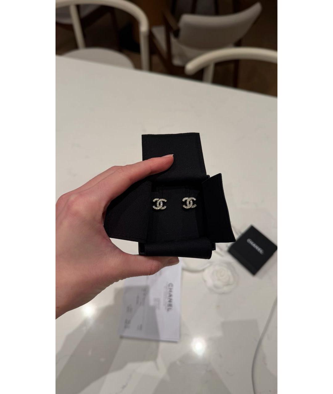 CHANEL Серебряные металлические серьги, фото 8