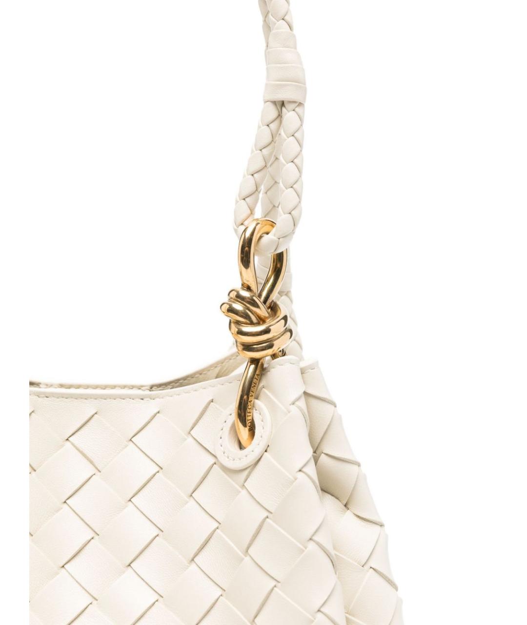 BOTTEGA VENETA Бежевая кожаная сумка тоут, фото 4