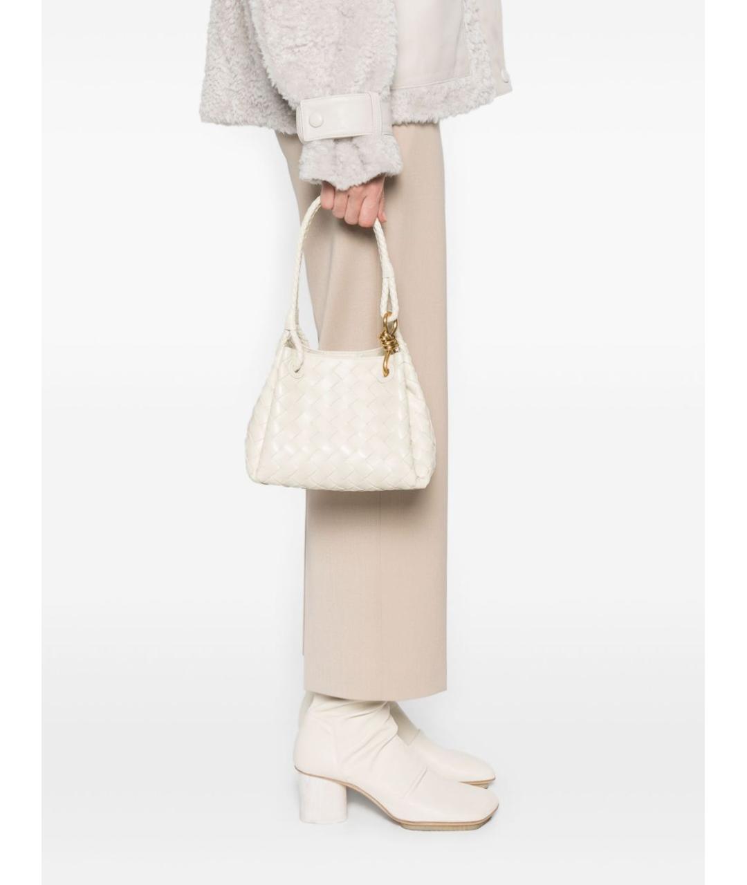 BOTTEGA VENETA Бежевая кожаная сумка тоут, фото 5