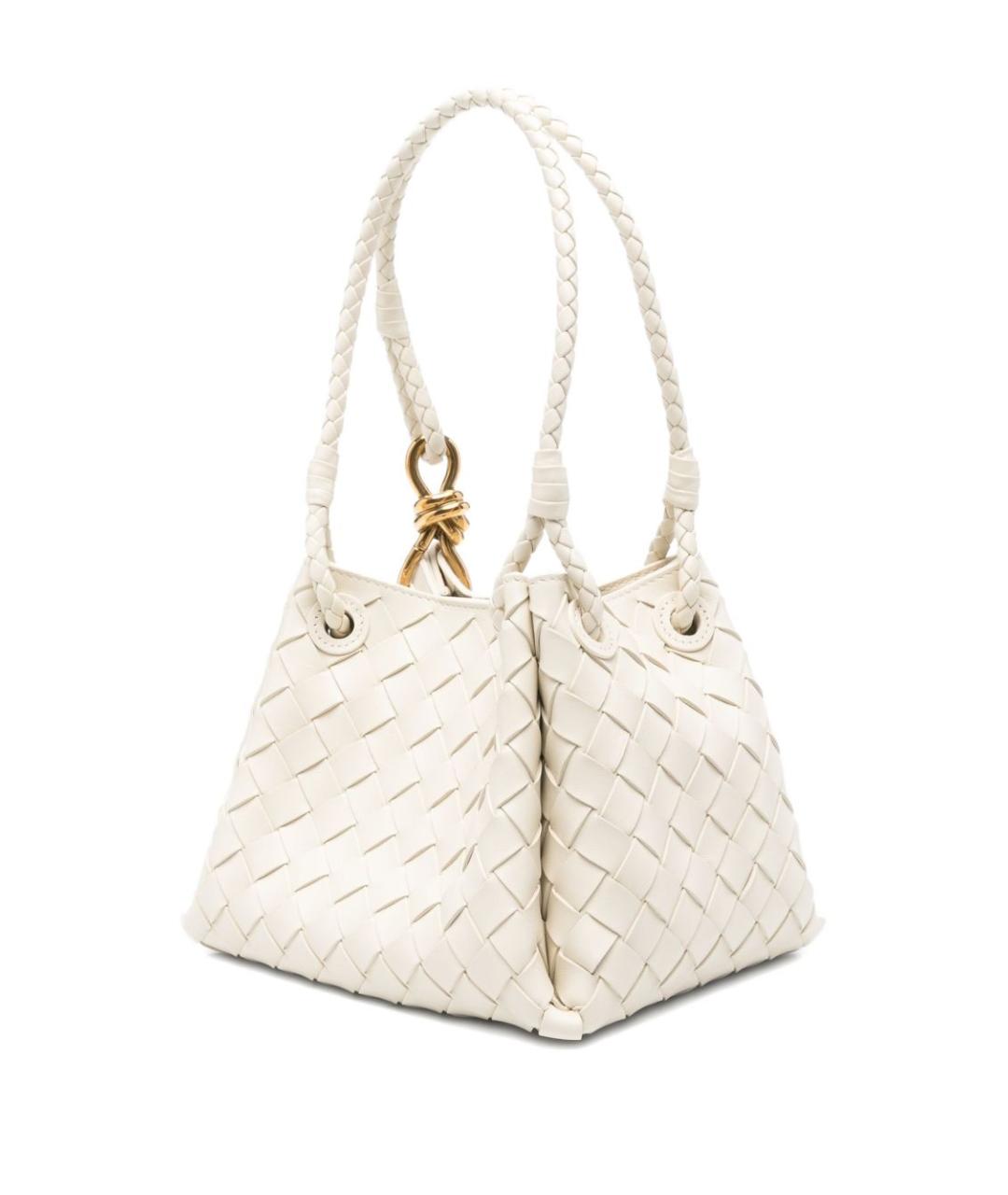 BOTTEGA VENETA Бежевая кожаная сумка тоут, фото 3