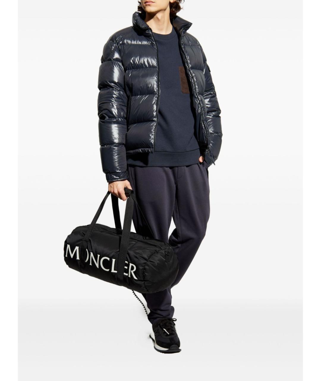 MONCLER Синий полиамидовый пуховик, фото 3